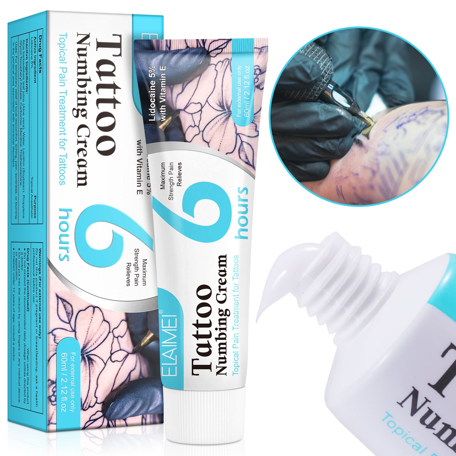 Mad Rabbit Tattoo Numbing Cream - Topical Anesthetic 5% Lidocaine Maximum  Strength Fast-Acting Painless Burning Itching Soreness Bruises Made with  Vitamin E Vegan 1.5 Oz