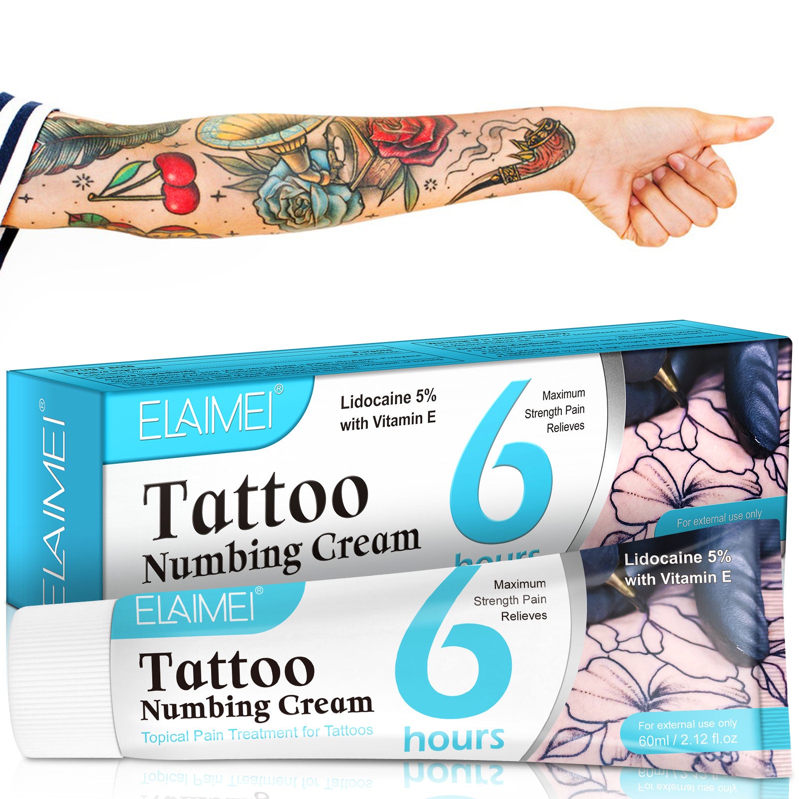 Ebanel 5% Lidocaine Numbing Cream Numb520 Anesthetic Pain Relief 1.35oz -  Walmart.com